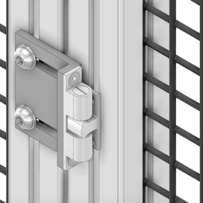 52-122-0 MODULAR SOLUTIONS GRAY POWDER COATED ALUMINUM BALL LATCH 70MM BRACKET